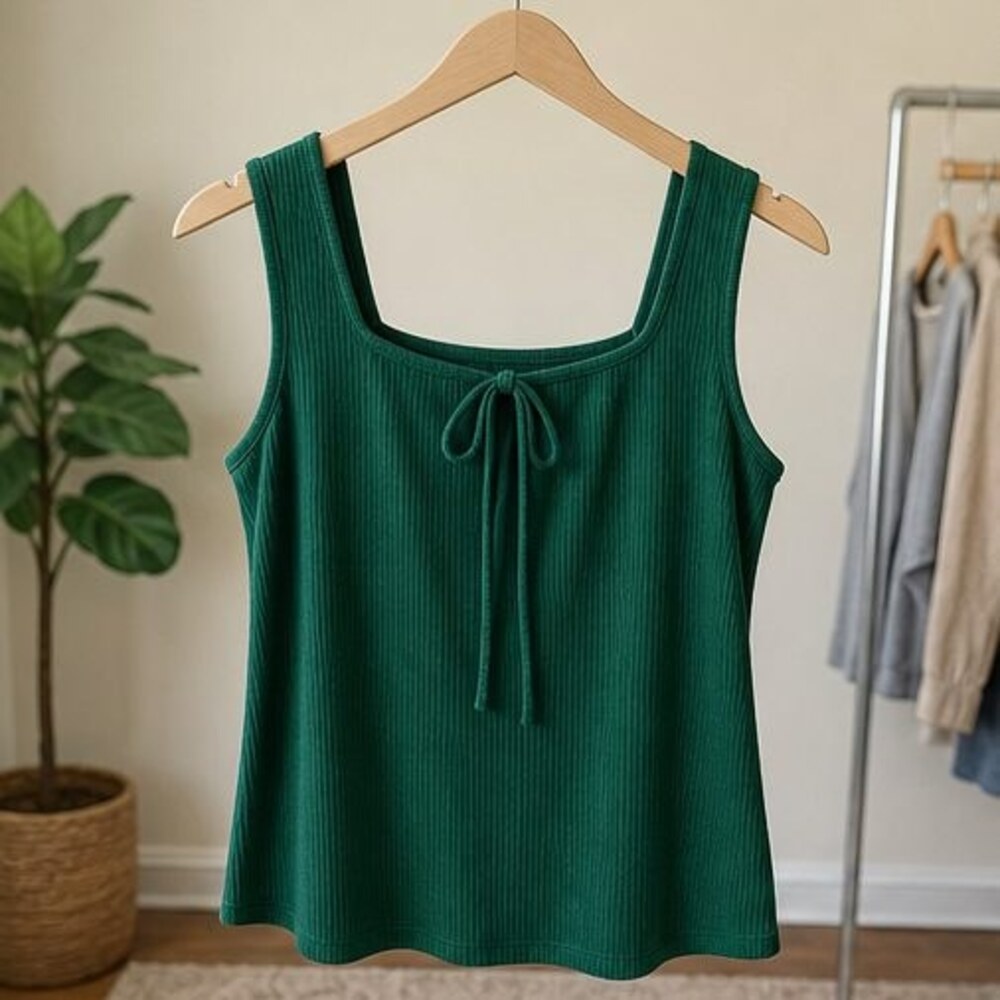 Emerald Smocked Top